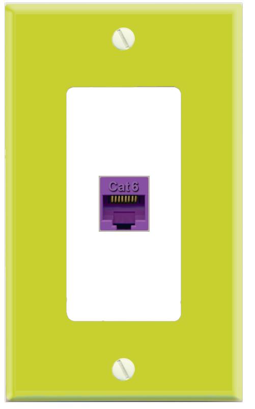 RiteAV CAT6-PURPLE Wall Plate [Pea Green-White]