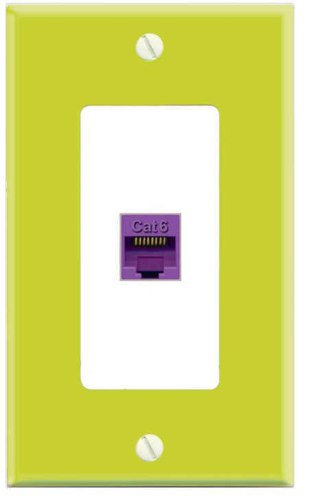 RiteAV CAT6-PURPLE Wall Plate [Pea Green-White]