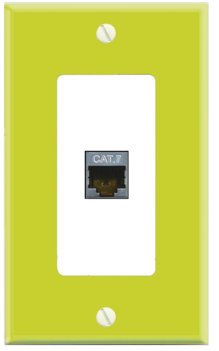 RiteAV CAT7 Wall Plate [Pea Green-White]