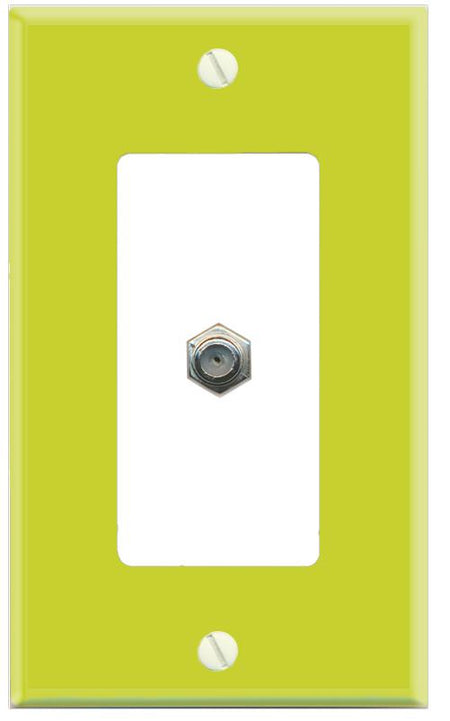 RiteAV COAX Wall Plate [Pea Green-White]