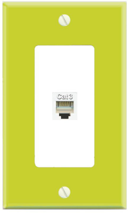 RiteAV PHONE Wall Plate [Pea Green-White]