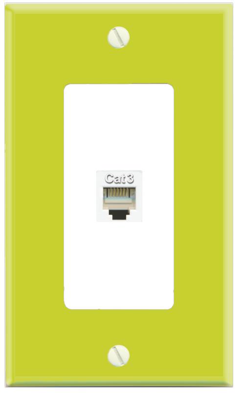 RiteAV PHONE Wall Plate [Pea Green-White]