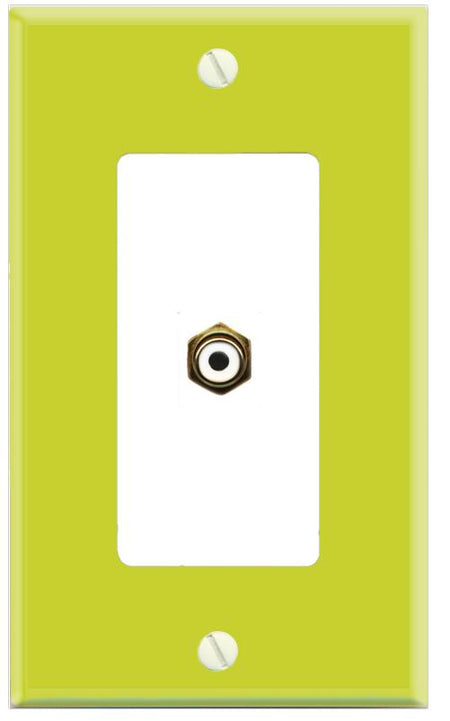 RiteAV RCA-WHITE Wall Plate [Pea Green-White]