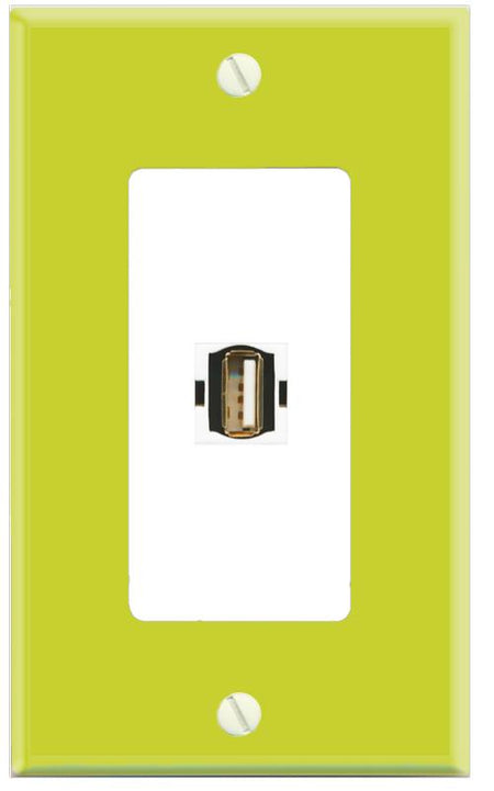 RiteAV USB2 Wall Plate [Pea Green-White]