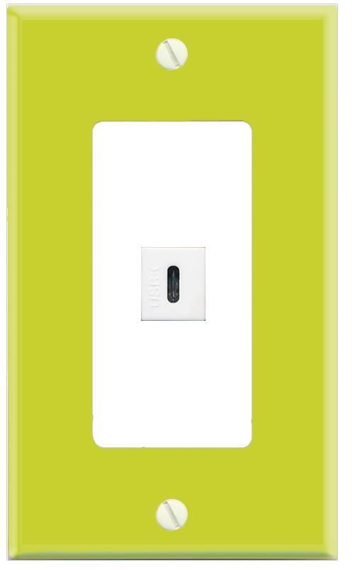 RiteAV USBC Wall Plate [Pea Green-White]