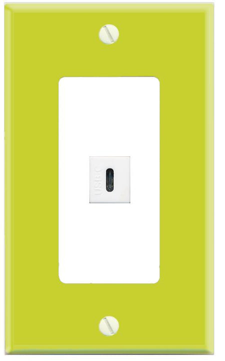 RiteAV USBC Wall Plate [Pea Green-White]