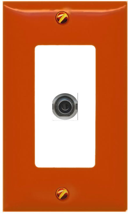 [1 Ports] 3-5MM Wall Plate [Orange-White]