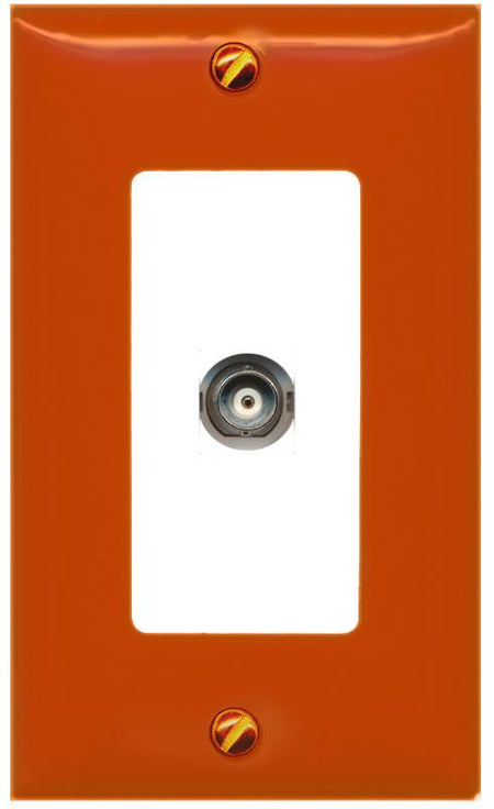 [1 Ports] BNC Wall Plate [Orange-White]