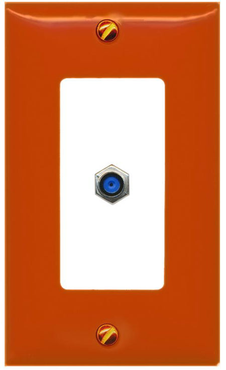 [1 Ports] F81 Wall Plate [Orange-White]