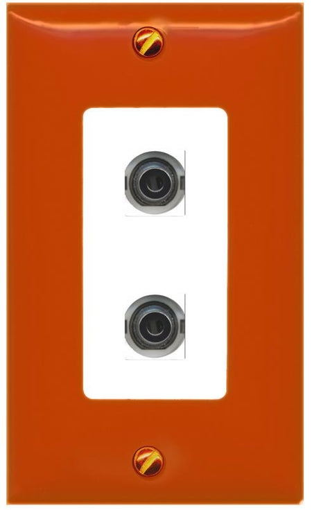 RiteAV 2 3.5mm Wall Plate [Orange/White]