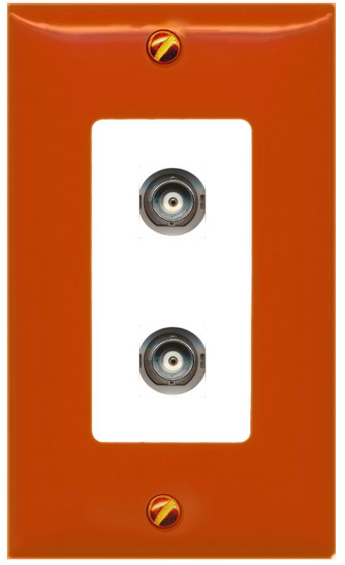 RiteAV 2 BNC Wall Plate [Orange/White]