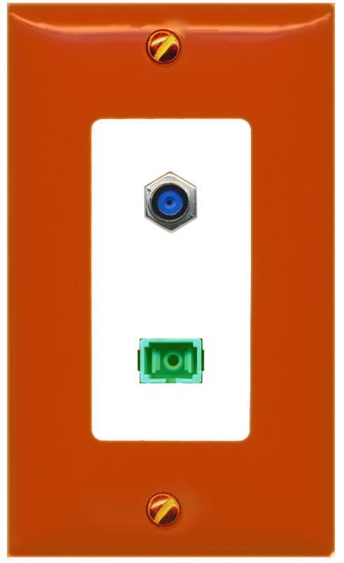 RiteAV F81 SC-APC-SX Wall Plate [Orange/White]