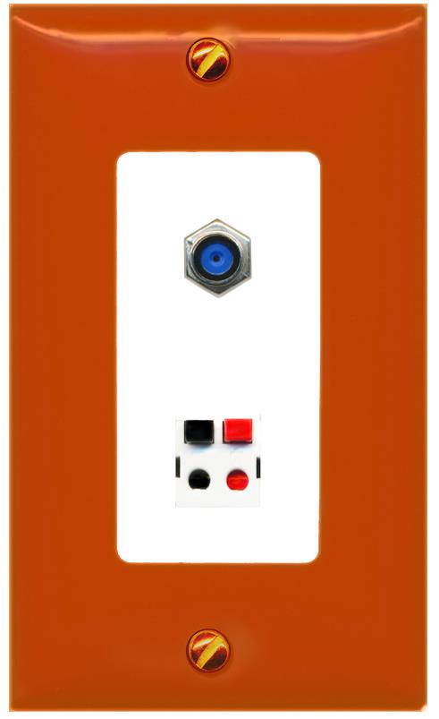 RiteAV F81 SPEAKER Wall Plate [Orange/White]