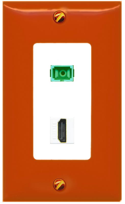 RiteAV HDMI SC-APC-SX Wall Plate [Orange/White]