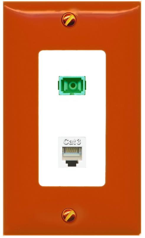 RiteAV PHONE SC-APC-SX Wall Plate [Orange/White]