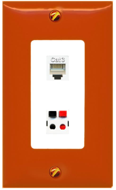 RiteAV PHONE SPEAKER Wall Plate [Orange/White]