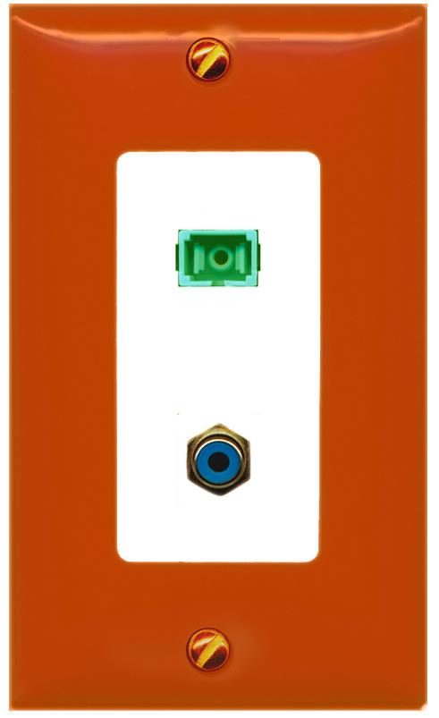 RiteAV RCA-BLUE SC-APC-SX Wall Plate [Orange/White]