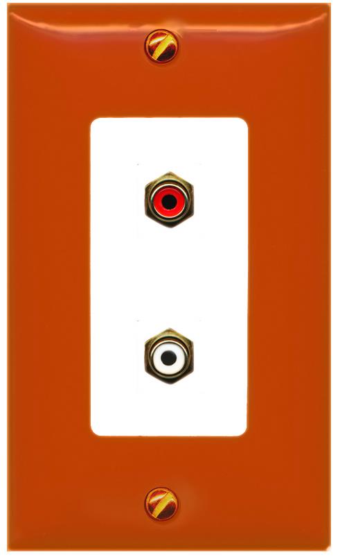 RiteAV RCA-RED RCA-Orange/White Wall Plate [Orange/White]