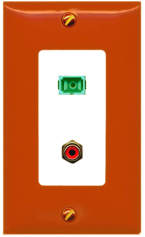 RiteAV RCA-RED SC-APC-SX Wall Plate [Orange/White]