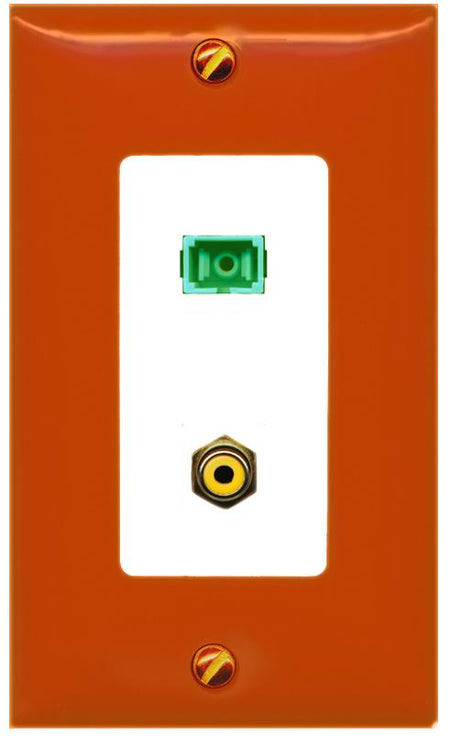 RiteAV RCA-YELLOW SC-APC-SX Wall Plate [Orange/White]