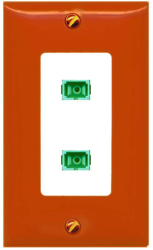 RiteAV 2 SC-APC-SX Wall Plate [Orange/White]