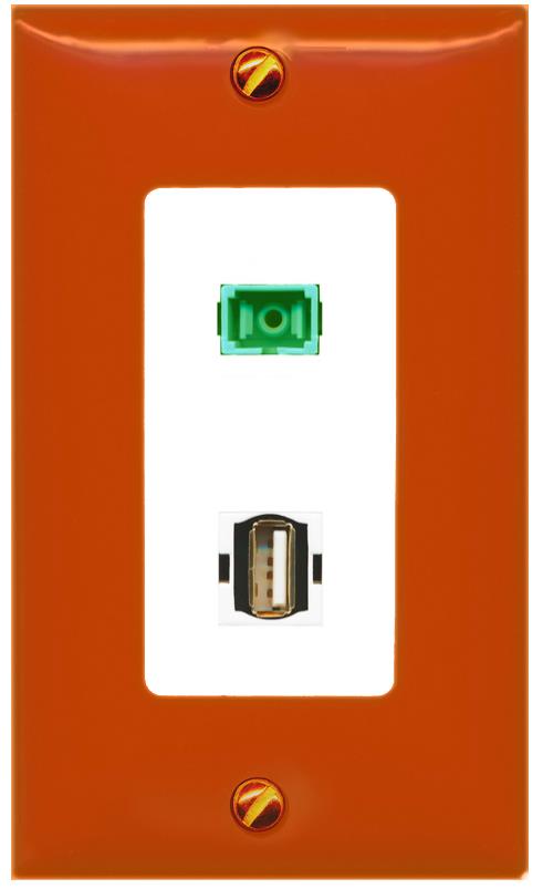 RiteAV SC-APC-SX USB2 Wall Plate [Orange/White]