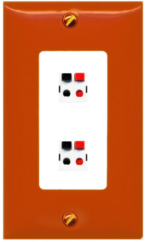 RiteAV 2 SPEAKER Wall Plate [Orange/White]