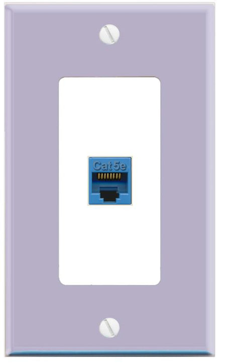 RiteAV CAT5E-BLUE Wall Plate [Lavendar-White]