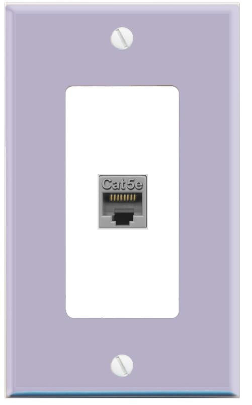 RiteAV CAT5E-GRAY Wall Plate [Lavendar-White]
