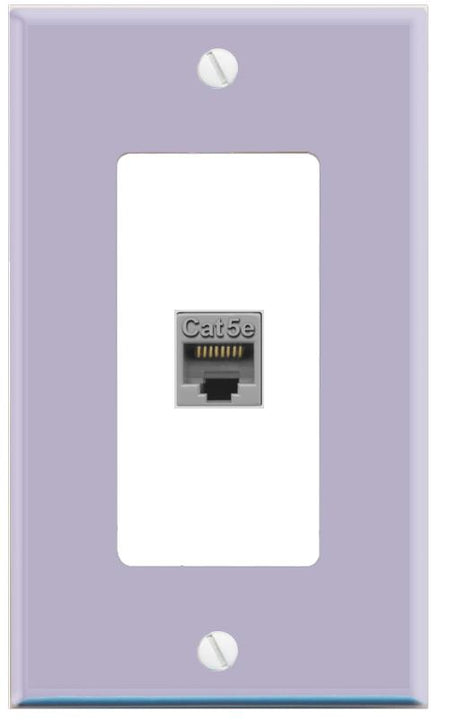 RiteAV CAT5E-GRAY Wall Plate [Lavendar-White]