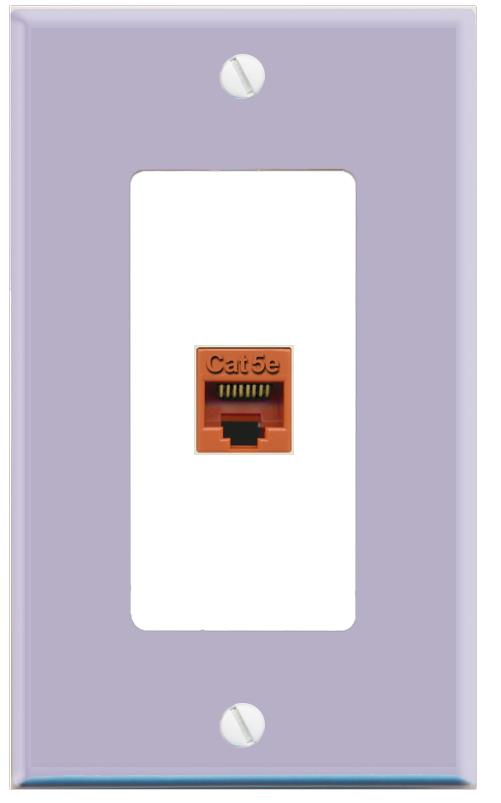 RiteAV CAT5E-ORANGE Wall Plate [Lavendar-White]