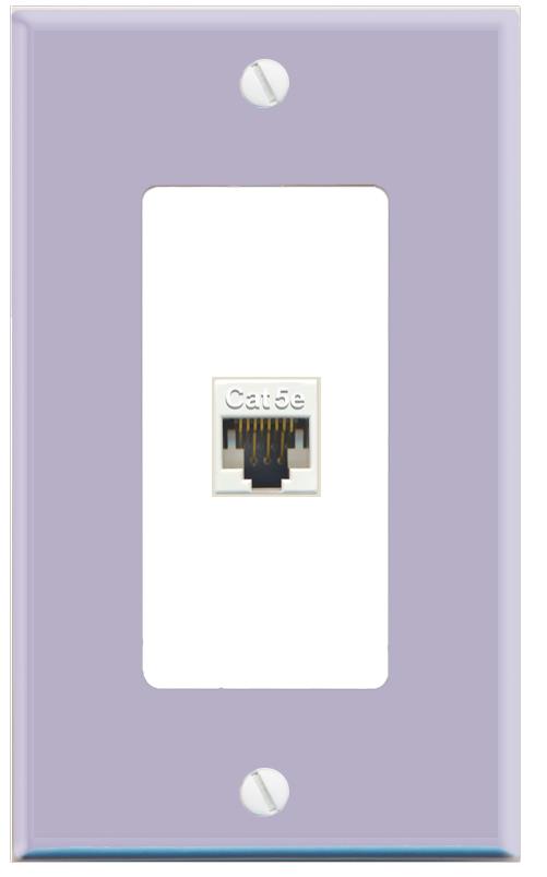 RiteAV CAT5E-WHITE Wall Plate [Lavendar-White]