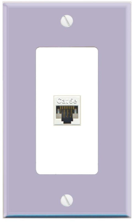 RiteAV CAT5E-WHITE Wall Plate [Lavendar-White]