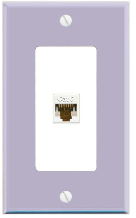 RiteAV CAT6-WHITE Wall Plate [Lavendar-White]