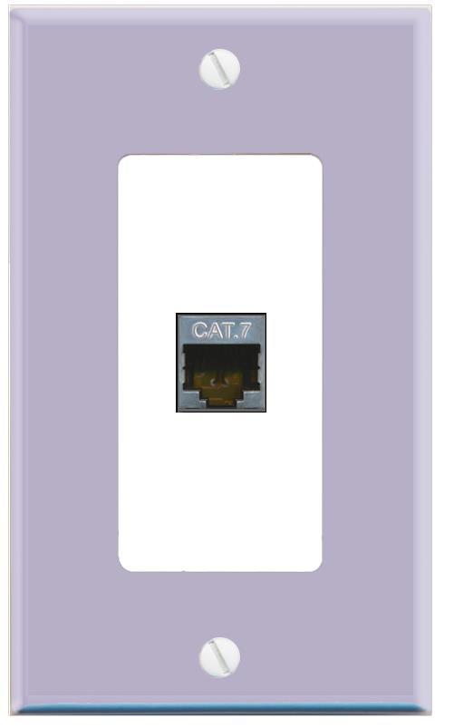 RiteAV CAT7 Wall Plate [Lavendar-White]