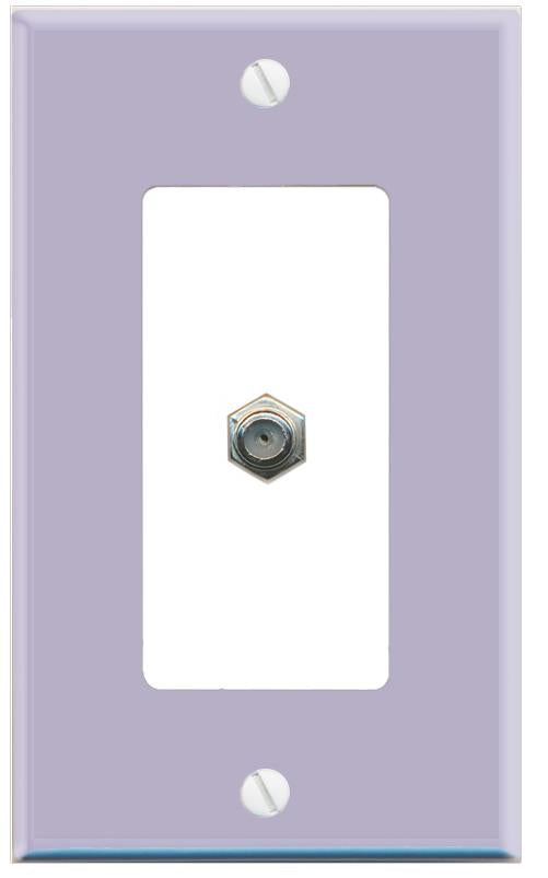 RiteAV COAX Wall Plate [Lavendar-White]