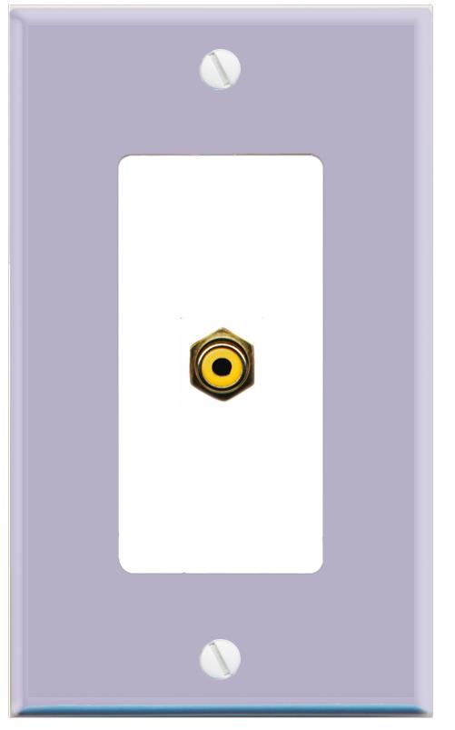 RiteAV RCA-YELLOW Wall Plate [Lavendar-White]