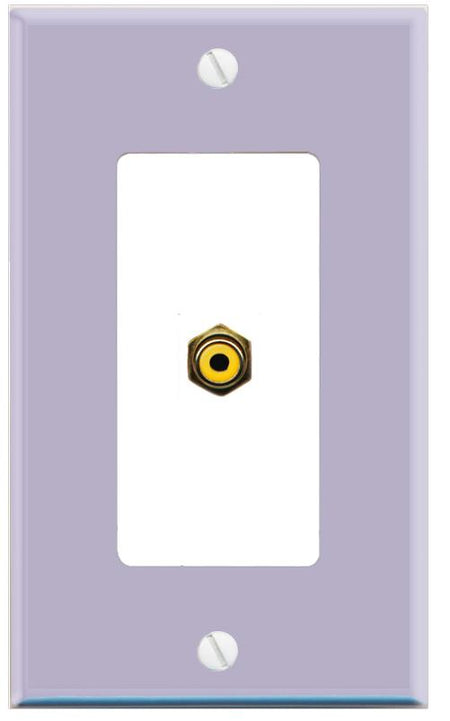 RiteAV RCA-YELLOW Wall Plate [Lavendar-White]