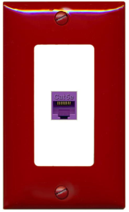RiteAV CAT5E-PURPLE Wall Plate [Red-White]