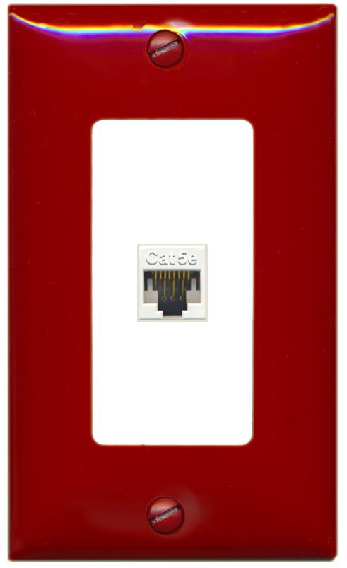 RiteAV CAT5E-WHITE Wall Plate [Red-White]