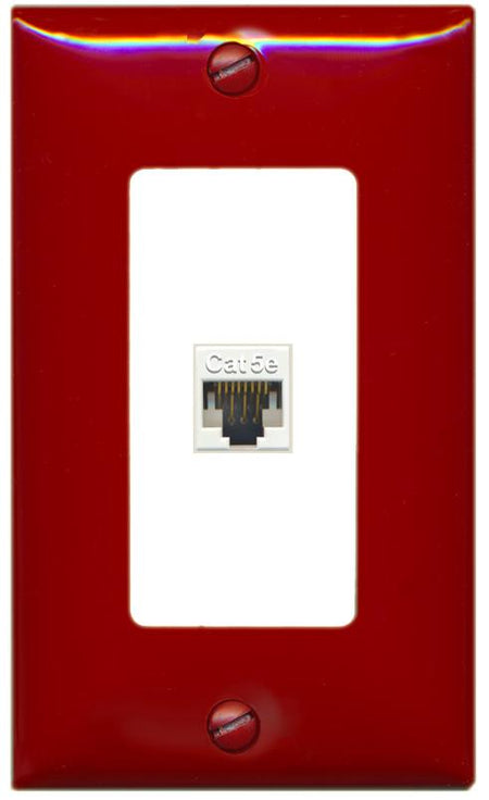 RiteAV CAT5E-WHITE Wall Plate [Red-White]