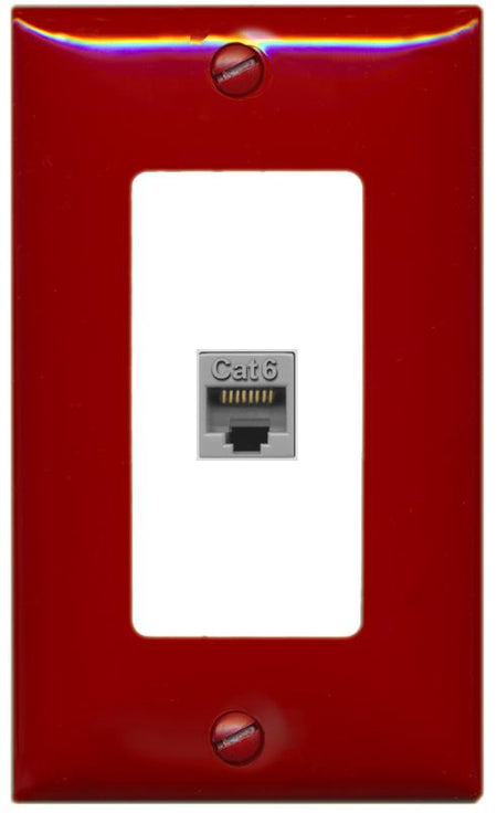 RiteAV CAT6-GRAY Wall Plate [Red-White]