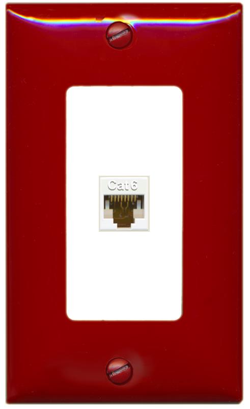 RiteAV CAT6-WHITE Wall Plate [Red-White]