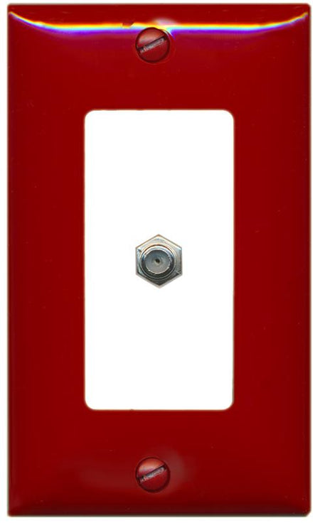 RiteAV COAX Wall Plate [Red-White]