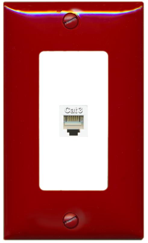 RiteAV PHONE Wall Plate [Red-White]