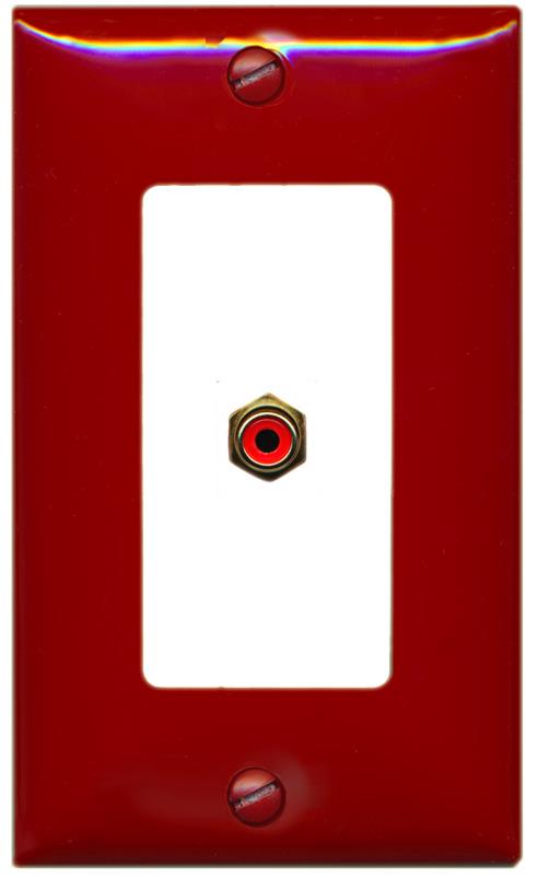 RiteAV RCA-RED Wall Plate [Red-White]