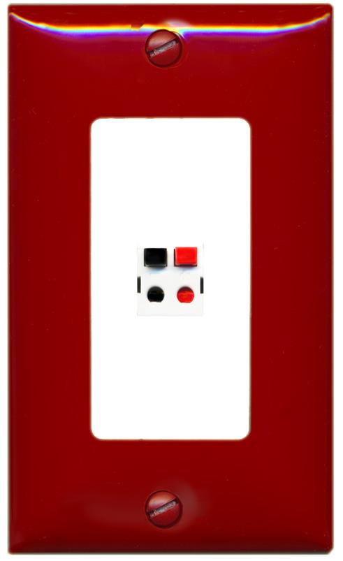 RiteAV SPEAKER Wall Plate [Red-White]