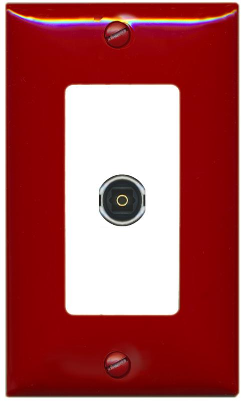 RiteAV TOSLINK Wall Plate [Red-White]