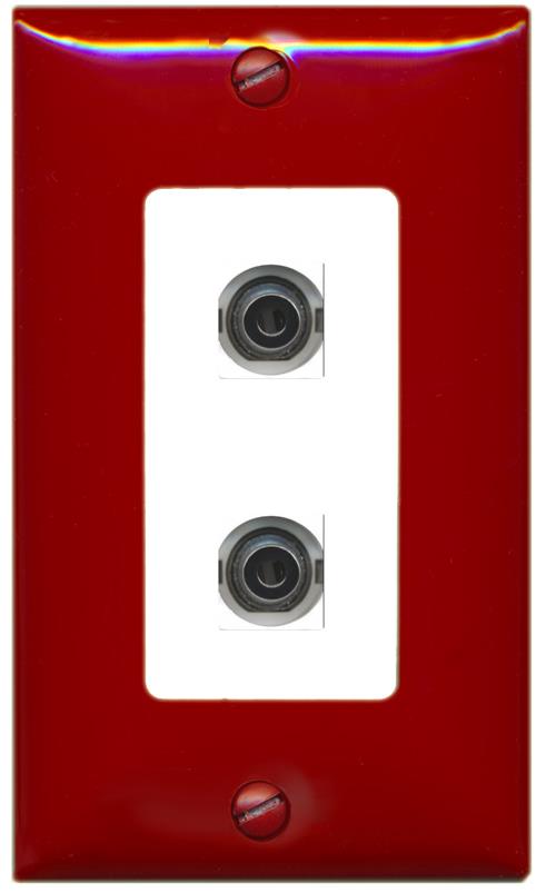 RiteAV 2 3.5mm Wall Plate [Red/White]