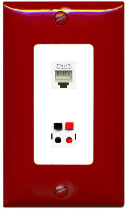 RiteAV PHONE SPEAKER Wall Plate [Red/White]